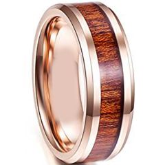 (Wholesale)Tungsten Carbide Wood Ring - TG4114