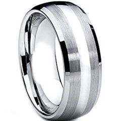 (Wholesale)Tungsten Carbide Center Line Ring - TG4157AA
