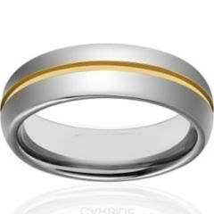 (Wholesale)Tungsten Carbide Center Groove Ring - TG4343AA