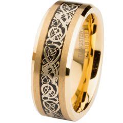 (Wholesale)Tungsten Carbide Beveled Edges Dragon Ring-TG4407