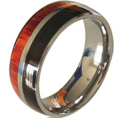 (Wholesale)Tungsten Carbide Wood Ring - TG4413