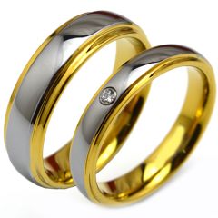 (Wholesale)Tungsten Carbide Step Edges Ring - TG4425