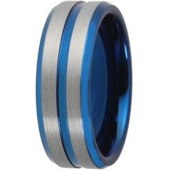 (Wholesale)Tungsten Carbide Center Groove Ring-4476