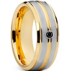 (Wholesale)Tungsten Carbide Ring With Cubic Zirconia - TG4516