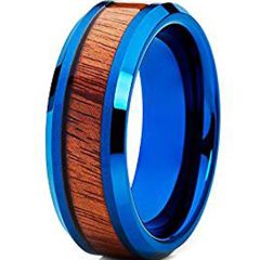 (Wholesale)Tungsten Carbide Wood Ring - TG4524