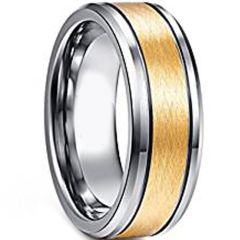 (Wholesale)Tungsten Carbide Double Groove Ring - TG4605