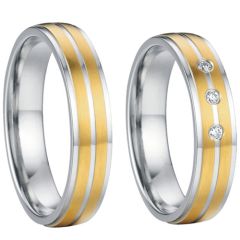 (Wholesale)Tungsten Carbide Center Groove Ring - TG4711