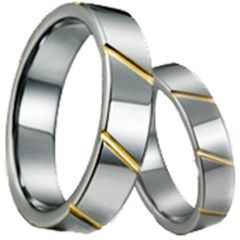 (Wholesale)Tungsten Carbide Diagonal Groove Ring - TG705