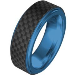 (Wholesale)Tungsten Carbide Ring With Carbon Fiber - TG736