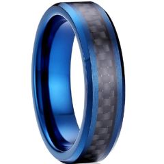 (Wholesale)Tungsten Carbide Ring With Carbon Fiber - TG4120A