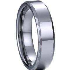(Wholesale)Tungsten Carbide Faceted Ring - TG3084A