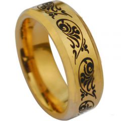 (Wholesale)Tungsten Carbide Beveled Edges Ring - TG1077A