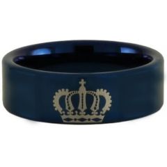 (Wholesale)Tungsten Carbide King Crown Flat Ring-2092