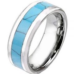 (Wholesale)Tungsten Carbide Imitate Turquoise Ring-2438