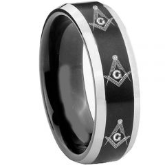 (Wholesale)Tungsten Carbide Masonic Ring - TG3000