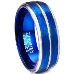 (Wholesale)Tungsten Carbide Center Groove Ring - TG3567