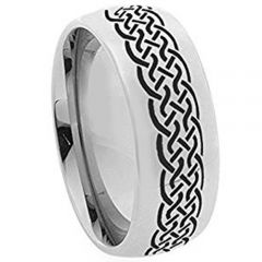 (Wholesale)Tungsten Carbide Dome Celtic Ring - 3655