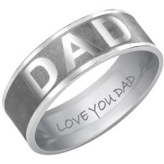(Wholesale)Tungsten Carbide Daddy Double Groove Ring - TG3660