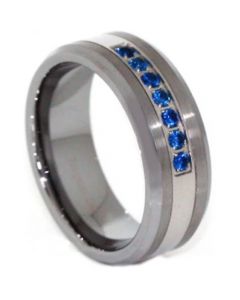 (Wholesale)Tungsten Carbide Ring With CZ - 3813