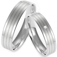 (Wholesale)Tungsten Carbide Triple Groove Ring - TG4210