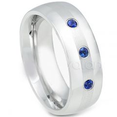 (Wholesale)Tungsten Carbide Three-stone Ring - TG4273