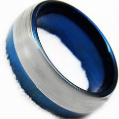 (Wholesale)Tungsten Carbide Offset Line Ring - TG4360