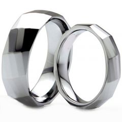 (Wholesale)Tungsten Carbide Faceted Ring - TG4452