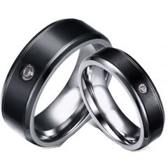 (Wholesale)Tungsten Carbide Ring With Cubic Zirconia - 2544