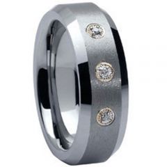 (Wholesale)Tungsten Carbide Three-stone Ring-TG035