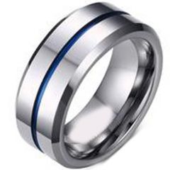 (Wholesale)Tungsten Carbide Center Groove Ring - TG1306AA