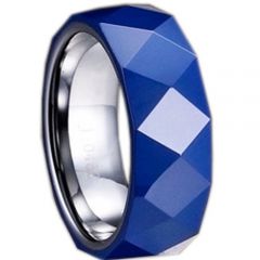 (Wholesale)Tungsten Carbide Faceted Ring - TG1407