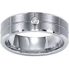 (Wholesale)Tungsten Carbide Ring With Cubic Zirconia-1451