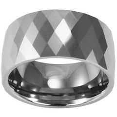 (Wholesale)Tungsten Carbide Faceted Ring - TG152A