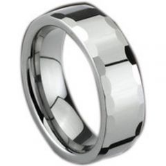 (Wholesale)Tungsten Carbide Faceted Ring - TG1677