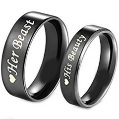 (Wholesale)Black Tungsten Carbide Beauty Beast Ring-TG1814