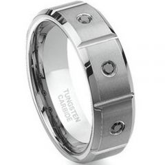 (Wholesale)Tungsten Carbide Three-stone Ring-TG1839