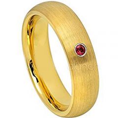 (Wholesale)Tungsten Carbide Ring With Created Ruby - TG1962AA