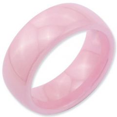 (Wholesale)Pink Ceramic Dome Ring - TG2112AA