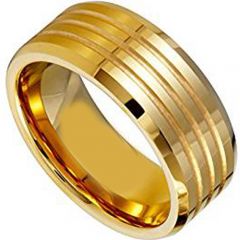 (Wholesale)Tungsten Carbide Triple Groove Ring - TG2443