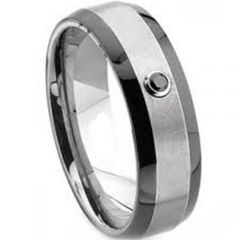 (Wholesale)Tungsten Carbide Ring With Cubic Zirconia - TG2444