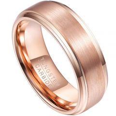 (Wholesale)Tungsten Carbide Step Edges Ring - TG2483