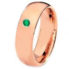 (Wholesale)Tungsten Carbide Ring With Created Emerald - TG2870