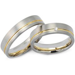 (Wholesale)Tungsten Carbide Offset Groove Ring - TG3055