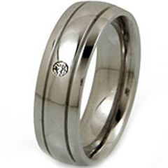 (Wholesale)Tungsten Carbide Ring With Cubic Zirconia - TG3170