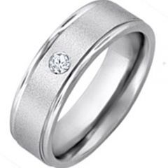 (Wholesale)Tungsten Carbide Ring With Cubic Zirconia - TG3181