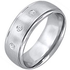(Wholesale)Tungsten Carbide Three-stone Ring-TG3182