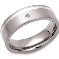 (Wholesale)Tungsten Carbide Ring With Cubic Zirconia - TG3183