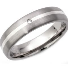 (Wholesale)Tungsten Carbide Ring With Cubic Zirconia - TG3185