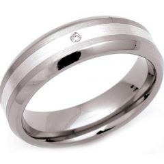 (Wholesale)Tungsten Carbide Ring With Cubic Zirconia - TG3187