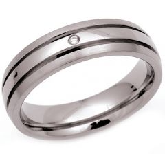 (Wholesale)Tungsten Carbide Ring With Cubic Zirconia - TG3193